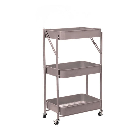 Carrito Organizador Plegable Con Ruedas 3 Niveles Multiuso