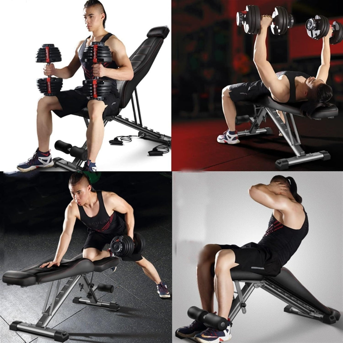 Banco de pesas ajustable para gimnasio