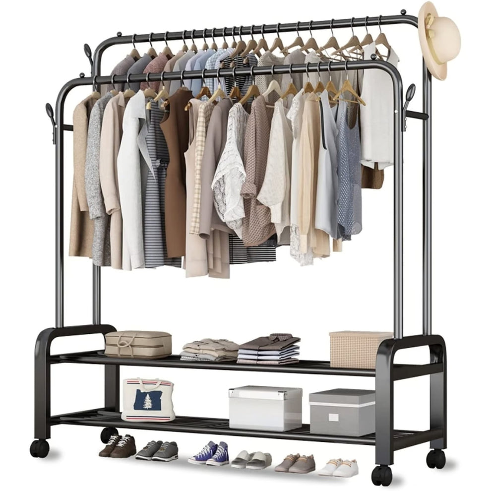 Perchero Rack En Metal Organizador doble – Nuevo de Paquete