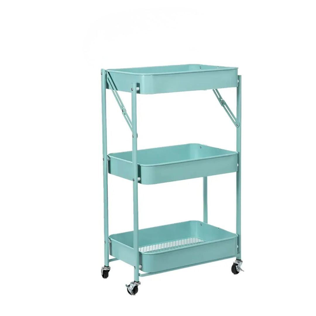 Carrito Organizador Plegable Con Ruedas 3 Niveles Multiuso