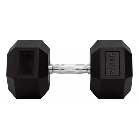 Mancuerna Pesa Hexagonal Engomada 27.5kg Dumbbell