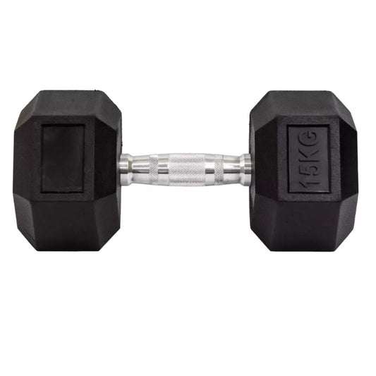 Mancuerna Pesa Hexagonal Engomada 15kg