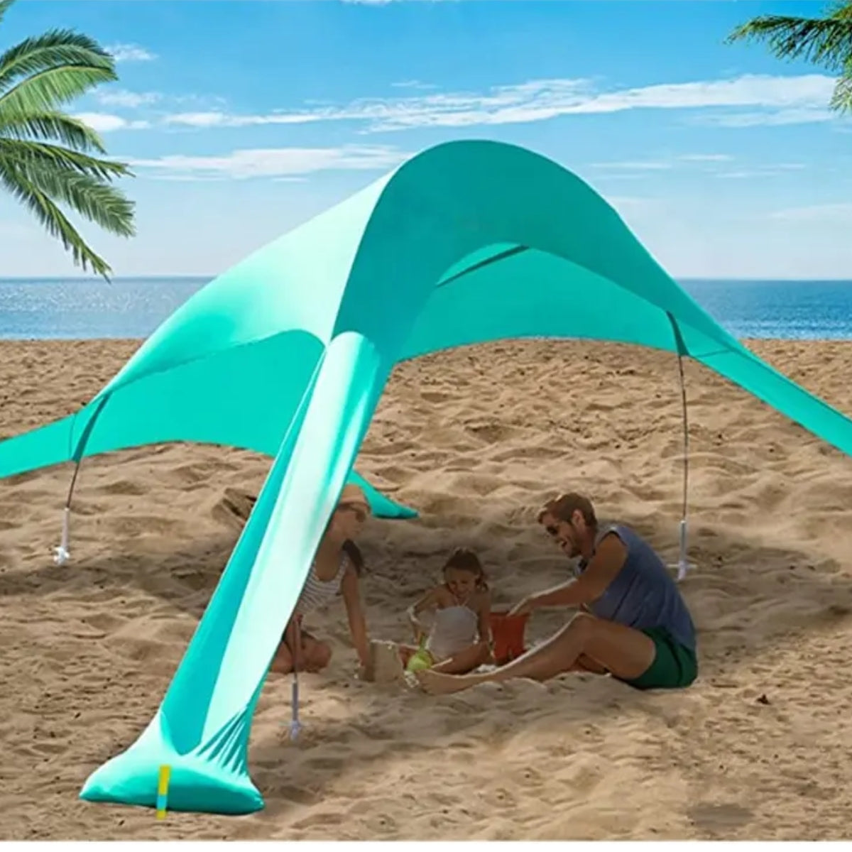 Carpa De Playa Jardin Gazebo Protección Uv Sombrilla