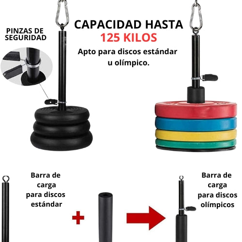 Set de cuerdas y poleas para entrenamiento