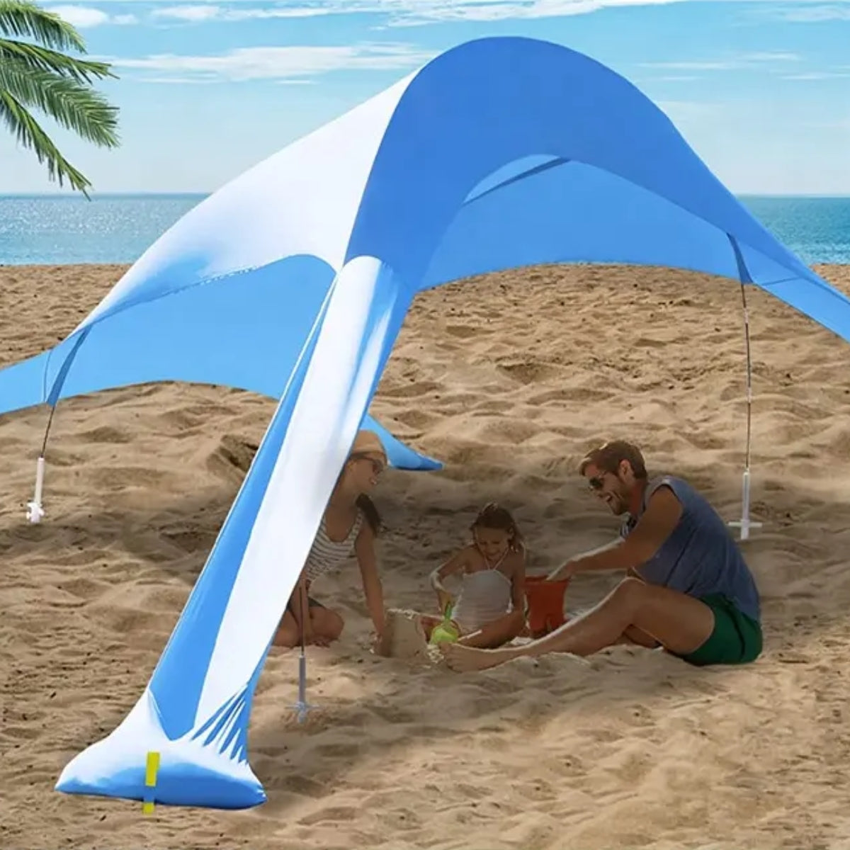 Carpa De Playa Jardin Gazebo Protección Uv Sombrilla