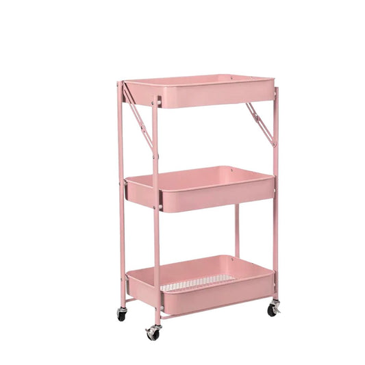 Carrito Organizador Plegable Con Ruedas 3 Niveles Multiuso