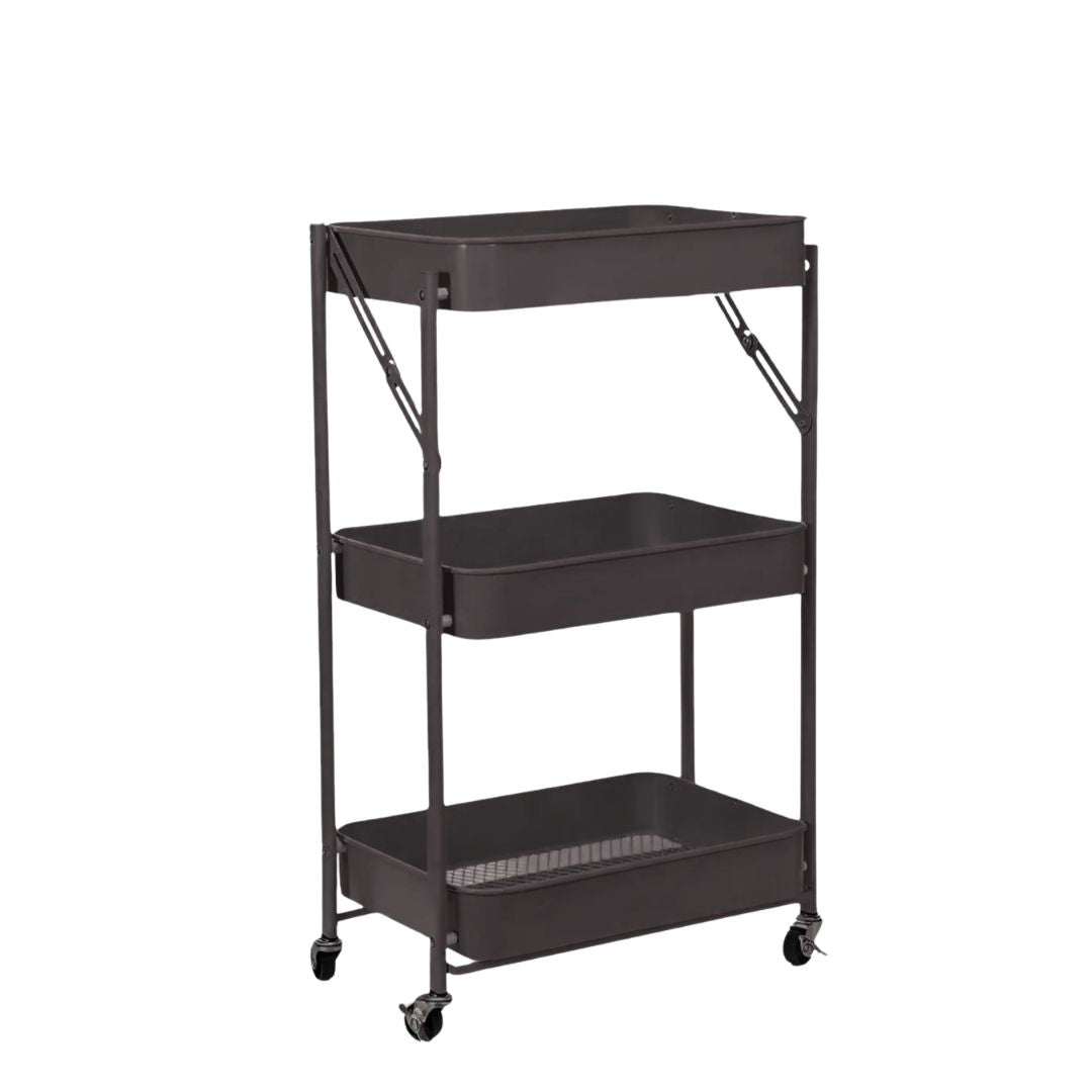 Carrito Organizador Plegable Con Ruedas 3 Niveles Multiuso